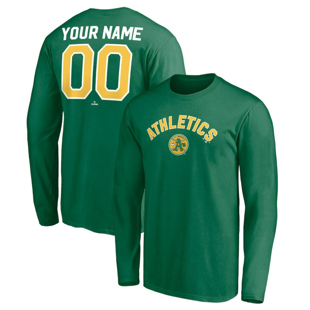 Athletics Personalized Cooperstown Collection Winning Streak Long Sleeve T-Shirt - MLB