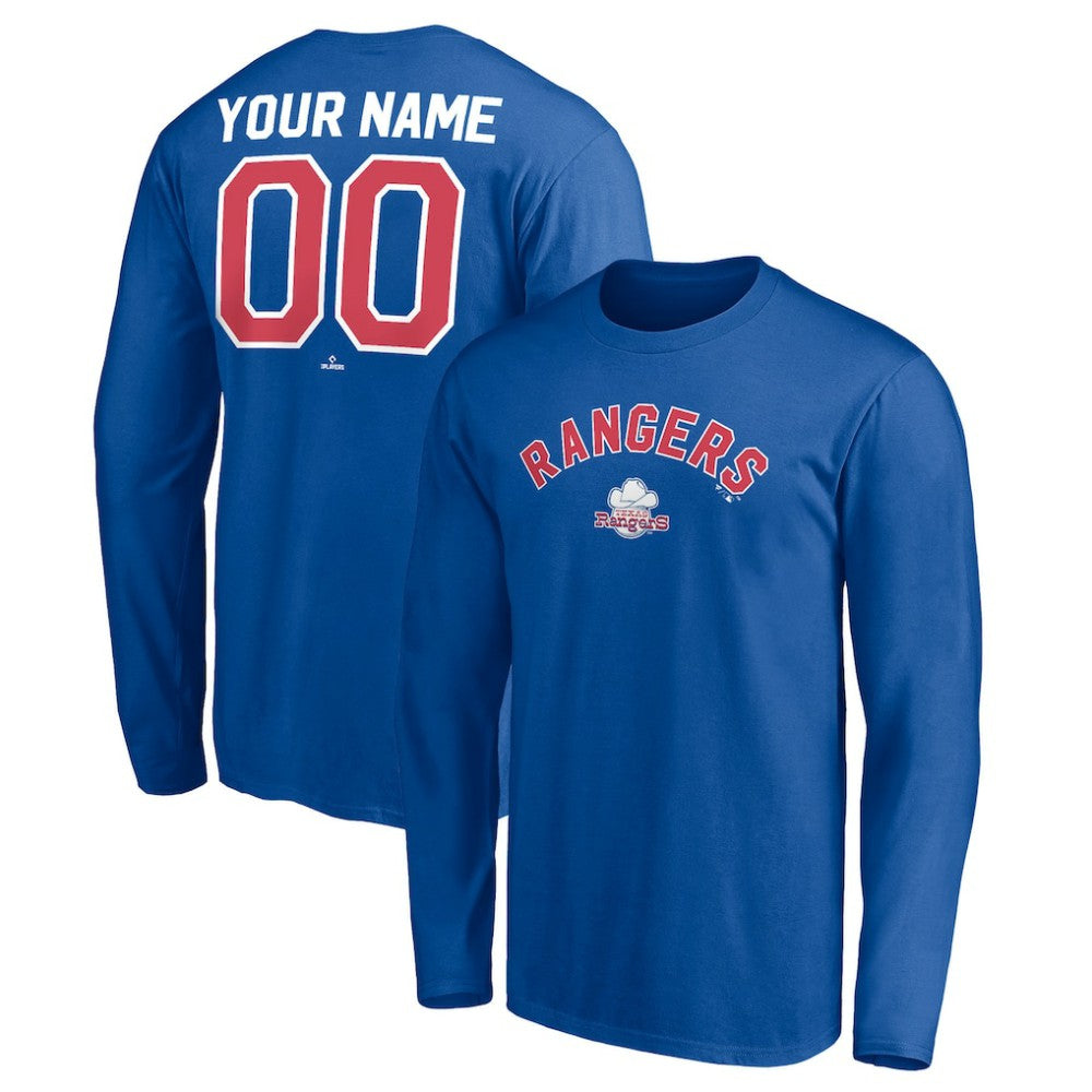 Texas Rangers Personalized Cooperstown Collection Winning Streak Long Sleeve T-Shirt - MLB