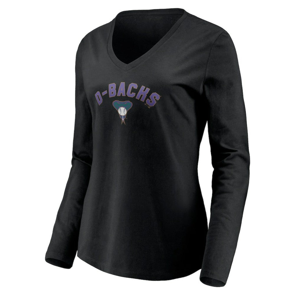 Arizona Diamondbacks Women's Cooperstown Collection Personalized Winning Streak Long Sleeve V-Neck T-Shirt - MLB