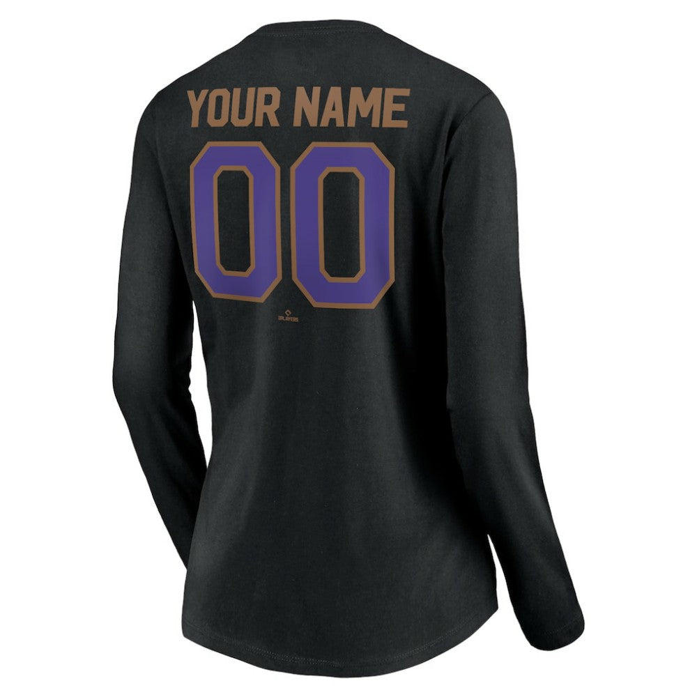 Arizona Diamondbacks Women's Cooperstown Collection Personalized Winning Streak Long Sleeve V-Neck T-Shirt - MLB