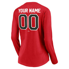Cincinnati Reds Women's Cooperstown Collection Personalized Winning Streak Long Sleeve V-Neck T-Shirt - MLB