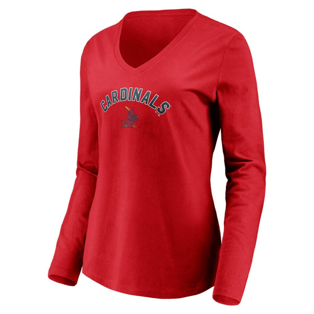 St. Louis Cardinals Women's Cooperstown Collection Personalized Winning Streak Long Sleeve V-Neck T-Shirt - MLB