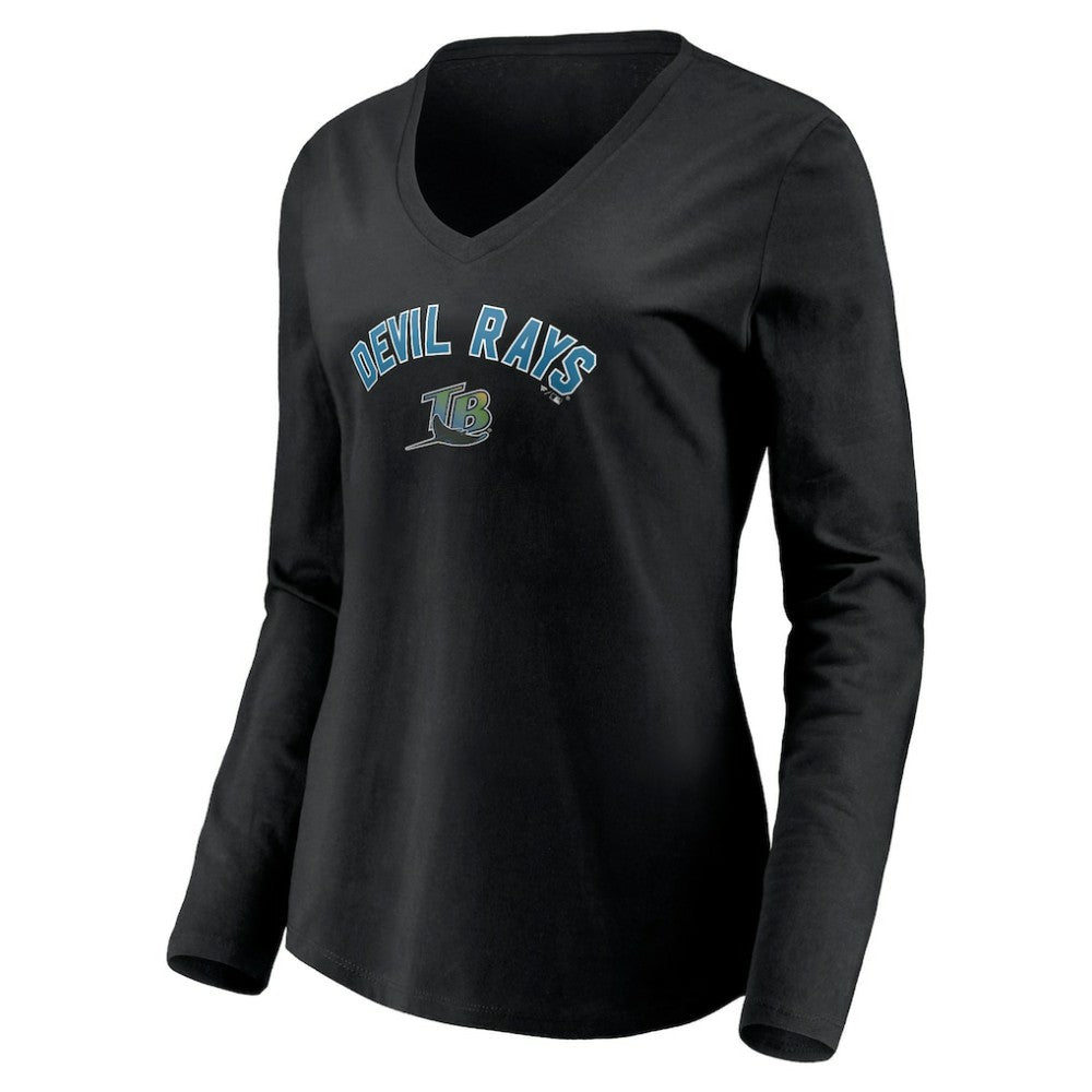 Tampa Bay Rays Women's Cooperstown Collection Personalized Winning Streak Long Sleeve V-Neck T-Shirt - MLB