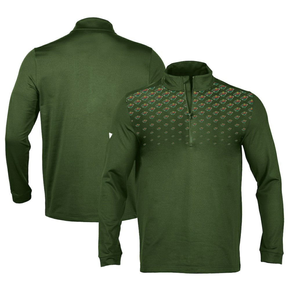 Minnesota Wild Levelwear NHL x PGA Scout Midlayer Quarter-Zip Pullover Top - Hunter Green - NHL