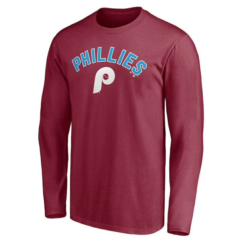 Philadelphia Phillies Personalized Cooperstown Collection Alternate Winning Streak Long Sleeve T-Shirt - MLB