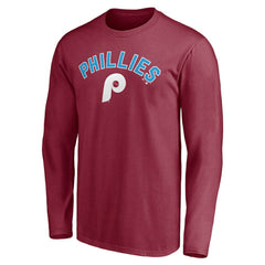 Philadelphia Phillies Personalized Cooperstown Collection Alternate Winning Streak Long Sleeve T-Shirt - MLB