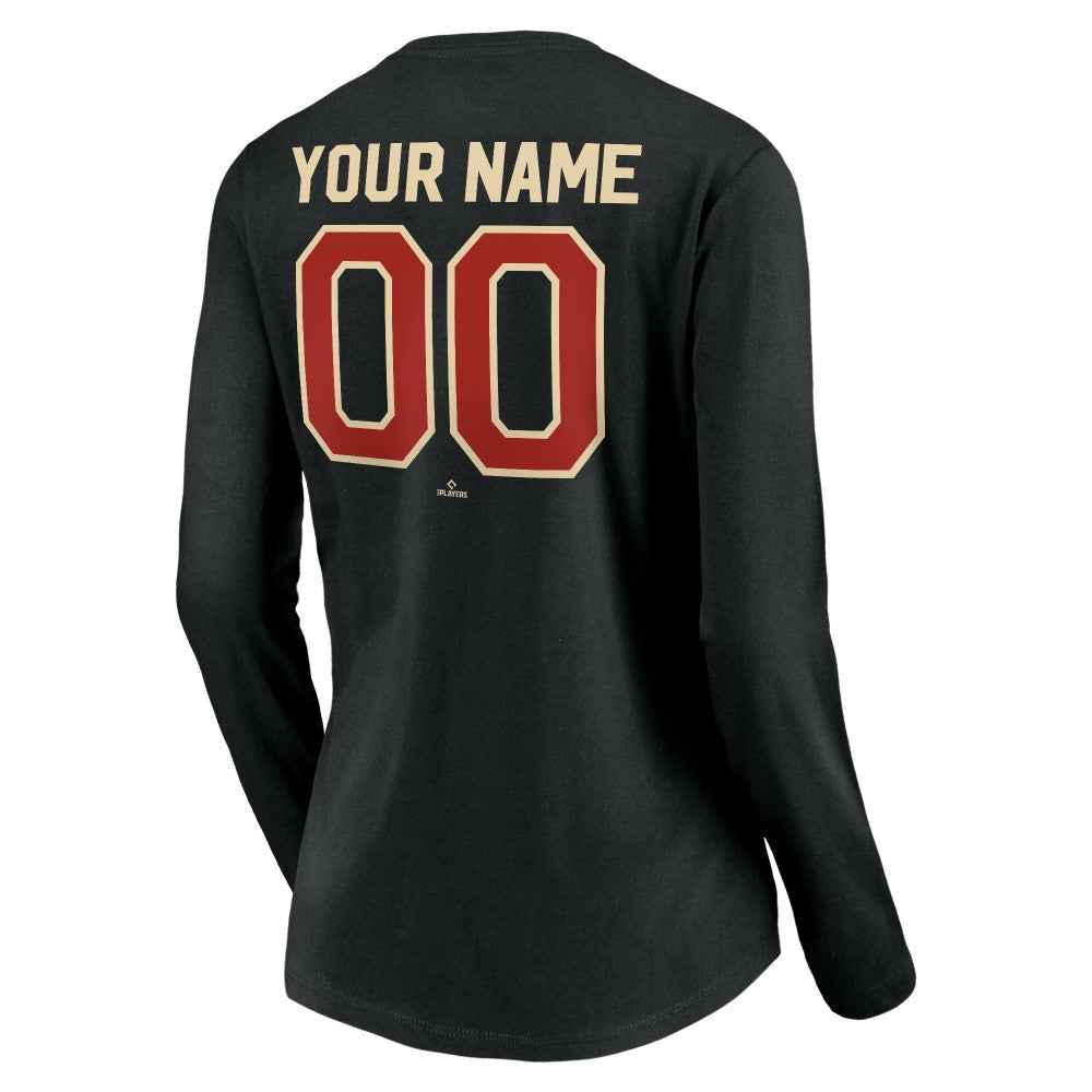 Houston Astros Women's Personalized Cooperstown Collection Alternate Winning Streak Long Sleeve V-Neck T-Shirt - MLB