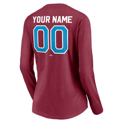 Philadelphia Phillies Women's Personalized Cooperstown Collection Alternate Winning Streak Long Sleeve V-Neck T-Shirt - MLB