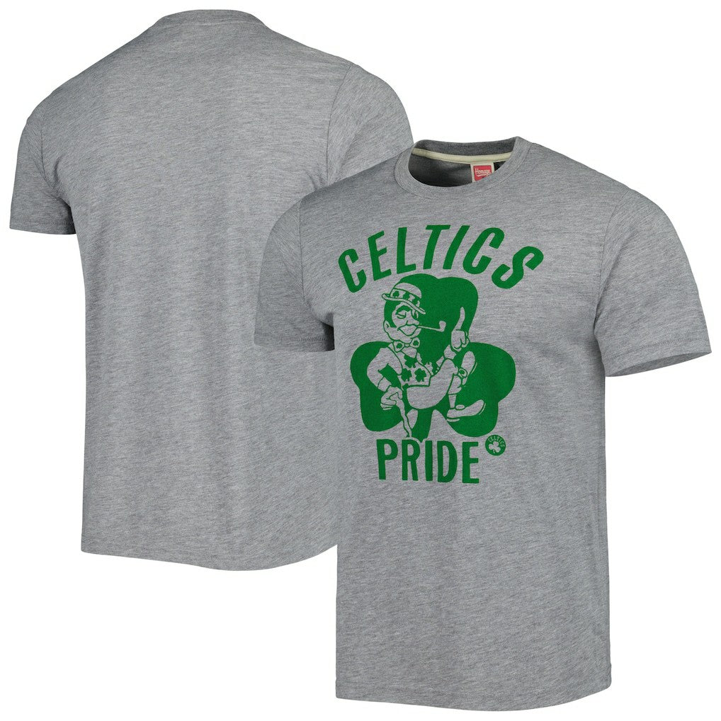 Boston Celtics Homage Unisex Hometown Hyper Local Tri-Blend T-Shirt Heather Gray - NBA