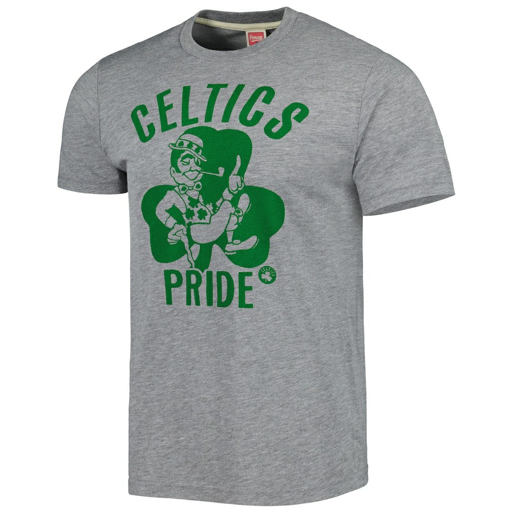 Boston Celtics Homage Unisex Hometown Hyper Local Tri-Blend T-Shirt Heather Gray - NBA