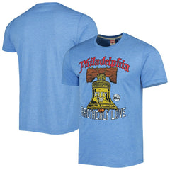 Philadelphia 76ers Homage Unisex Hometown Hyper Local Tri-Blend T-Shirt Light Blue - NBA