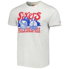 Philadelphia 76ers Homage Unisex Hometown Hyper Local Tri-Blend T-Shirt Ash - NBA