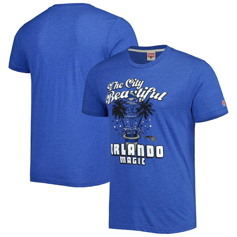 Orlando Magic Homage Unisex Hometown Hyper Local Tri-Blend T-Shirt Royal - NBA