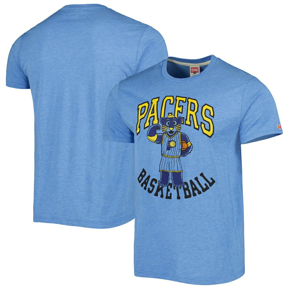 Indiana Pacers Homage Unisex Team Mascot Tri-Blend T-Shirt Light Blue - NBA