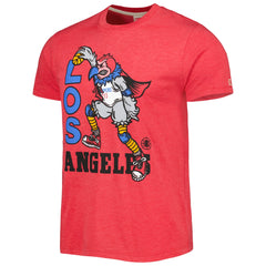 LA Clippers Homage Unisex Team Mascot Tri-Blend T-Shirt Red - NBA