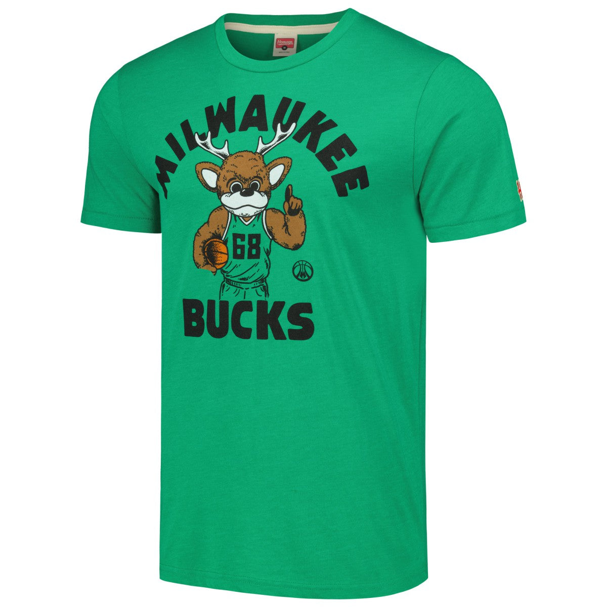 Milwaukee Bucks Homage Unisex Team Mascot Tri-Blend T-Shirt Green - NBA