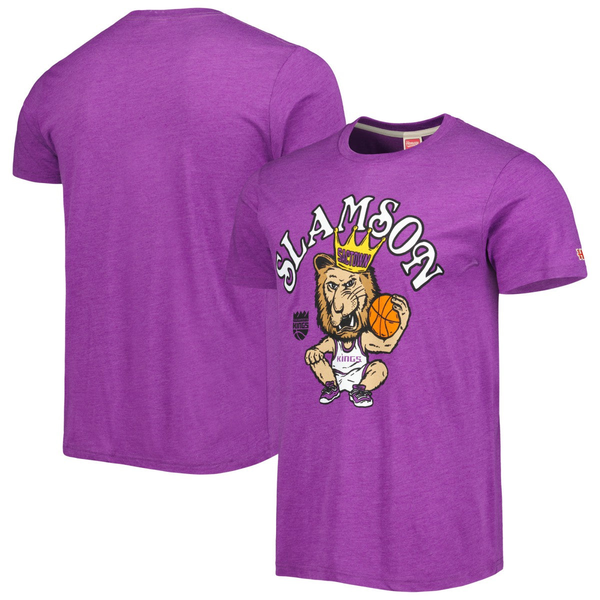 Sacramento Kings Homage Unisex Team Mascot Tri-Blend T-Shirt Purple - NBA