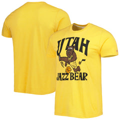 Utah Jazz Homage Unisex Team Mascot Tri-Blend T-Shirt Gold - NBA