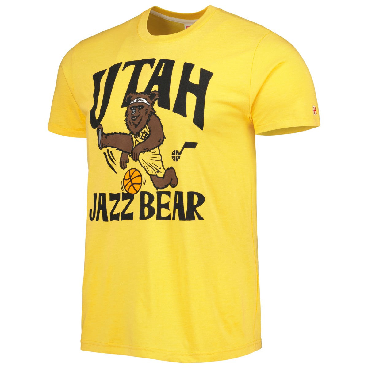 Utah Jazz Homage Unisex Team Mascot Tri-Blend T-Shirt Gold - NBA
