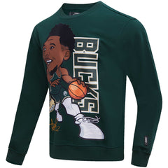 Giannis Antetokounmpo Milwaukee Bucks Pro Standard Avatar Pullover Sweatshirt Hunter Green - NBA