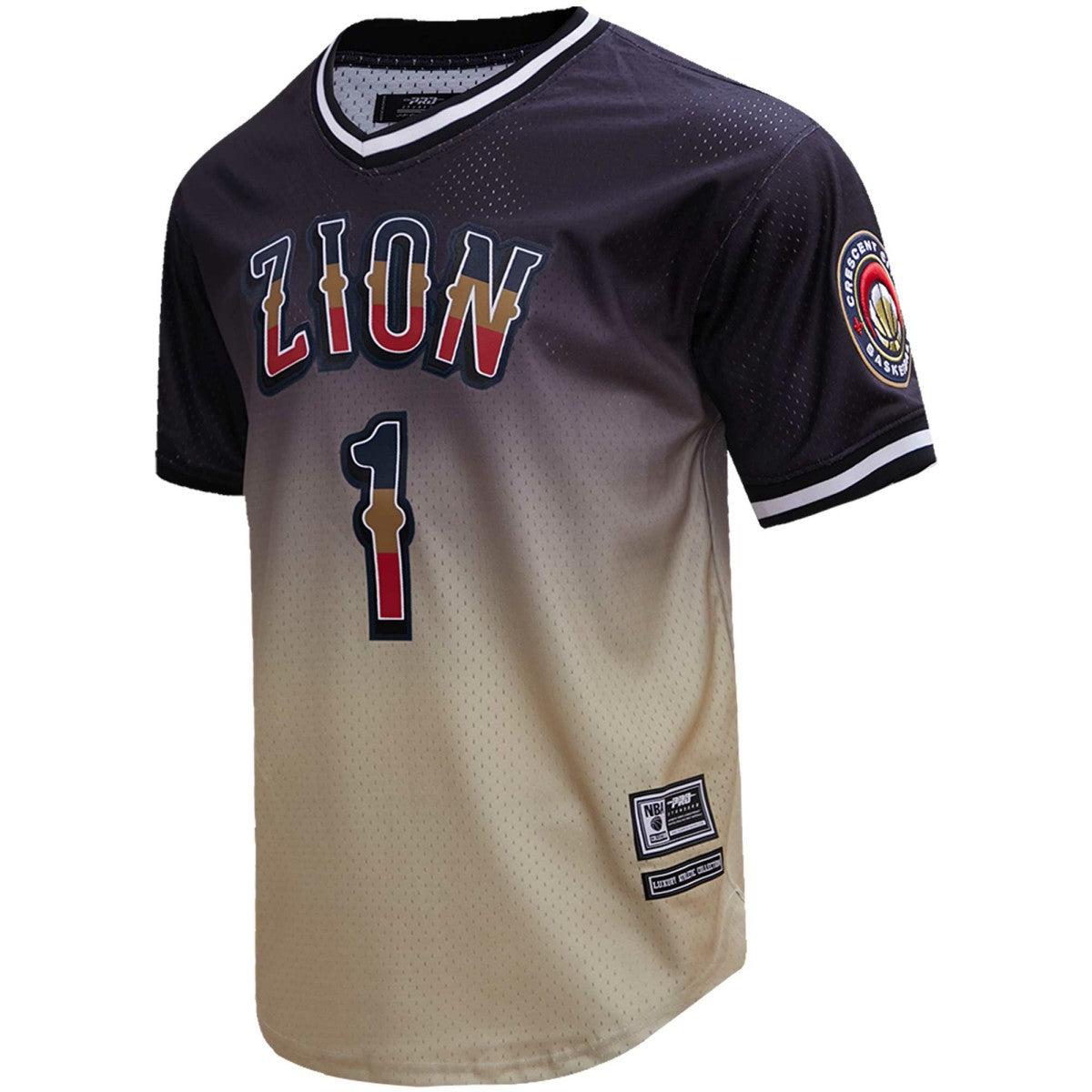 Zion Williamson New Orleans Pelicans Post Ombre Name & Number T-Shirt Black/Gold - NBA