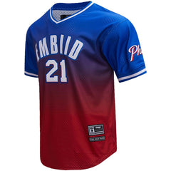 Joel Embiid Philadelphia 76ers Post Ombre Name & Number T-Shirt Royal/Red - NBA