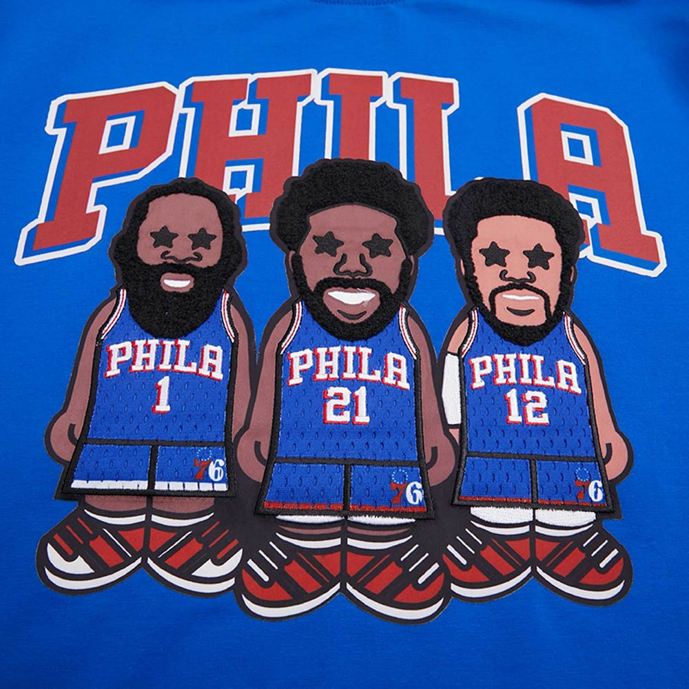 Joel Embiid, Tobias Harris, James Harden Philadelphia 76ers Pro Standard Multi Lineup T-Shirt Royal - NBA