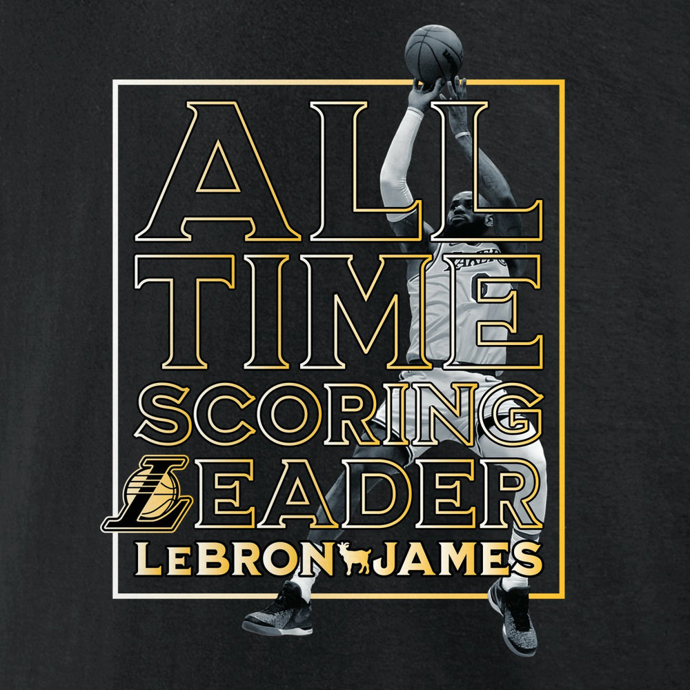 LeBron James Los Angeles Lakers NBA All-Time Scoring Record T-Shirt Black - NBA