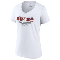 LeBron James Women's NBA All-Time Scoring Record Split Points V-Neck T-Shirt White - NBA
