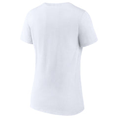 LeBron James Women's NBA All-Time Scoring Record Split Points V-Neck T-Shirt White - NBA