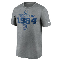 Indianapolis Colts 40th Anniversary Legend Performance T-Shirt Heather Gray | Nike for Sale