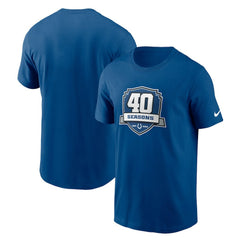 Indianapolis Colts 40th Anniversary Essential T-Shirt Royal | Nike for Sale