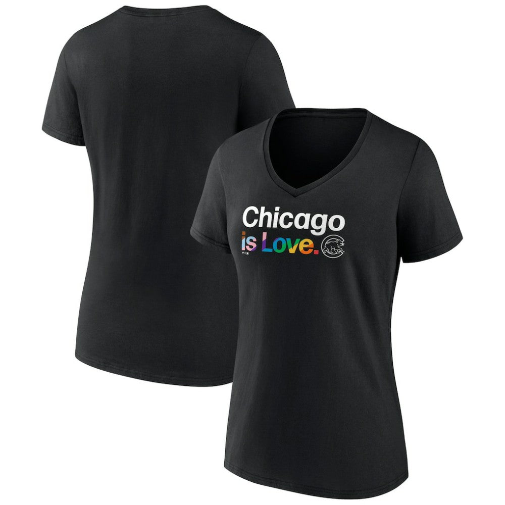 Chicago Cubs Women's City Pride V-Neck T-Shirt - MLB