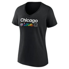 Chicago Cubs Women's City Pride V-Neck T-Shirt - MLB