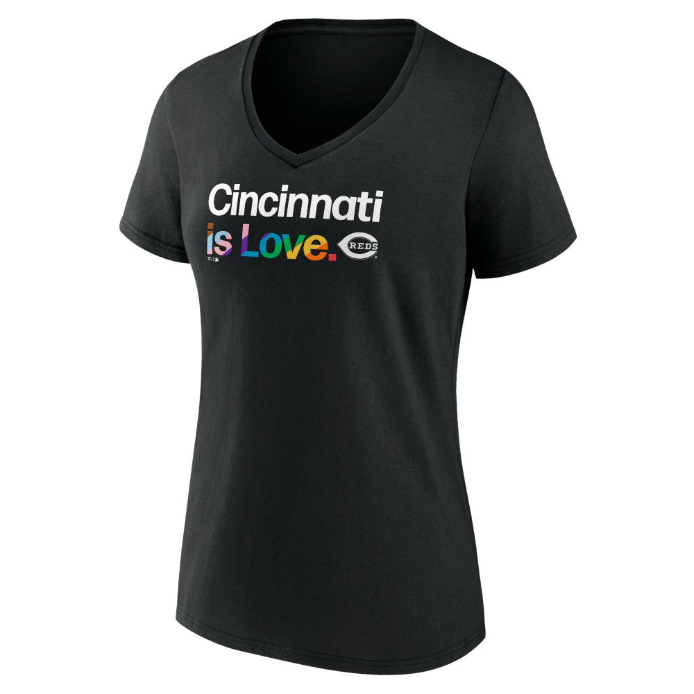 Cincinnati Reds Women's City Pride V-Neck T-Shirt - MLB