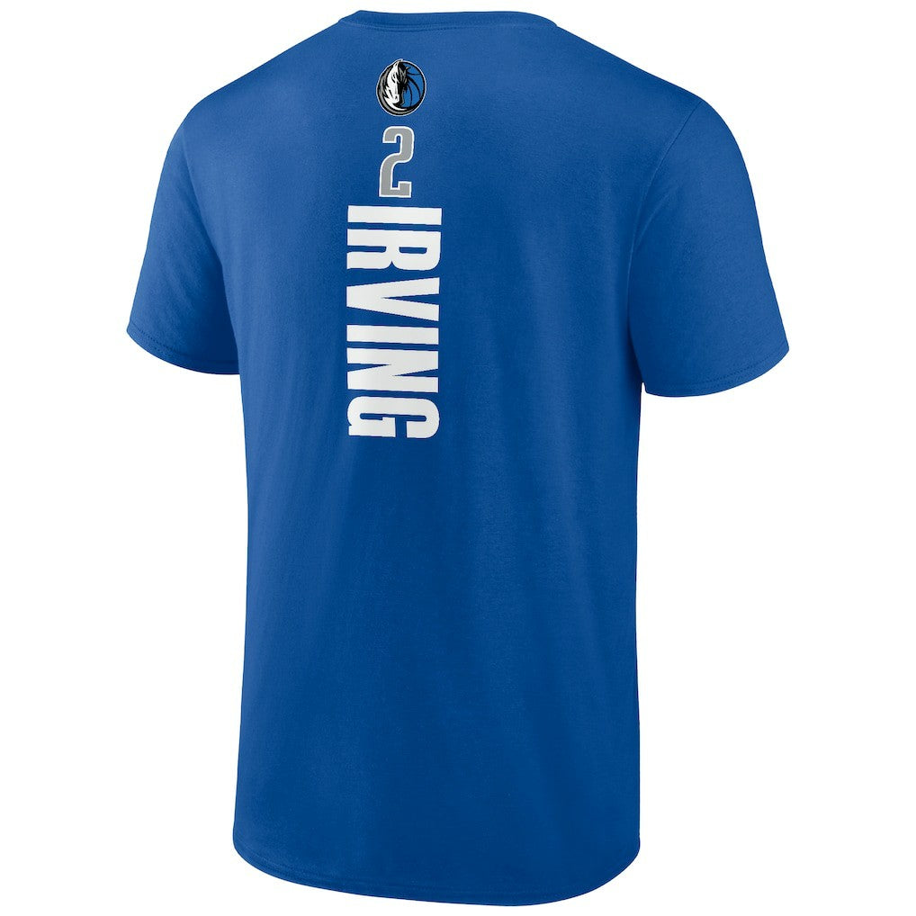 Kyrie Irving Dallas Mavericks Playmaker Name & Number T-Shirt Royal - NBA