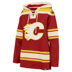 Calgary Flames '47 Women's Superior Lacer Pullover Hoodie - Red - NHL