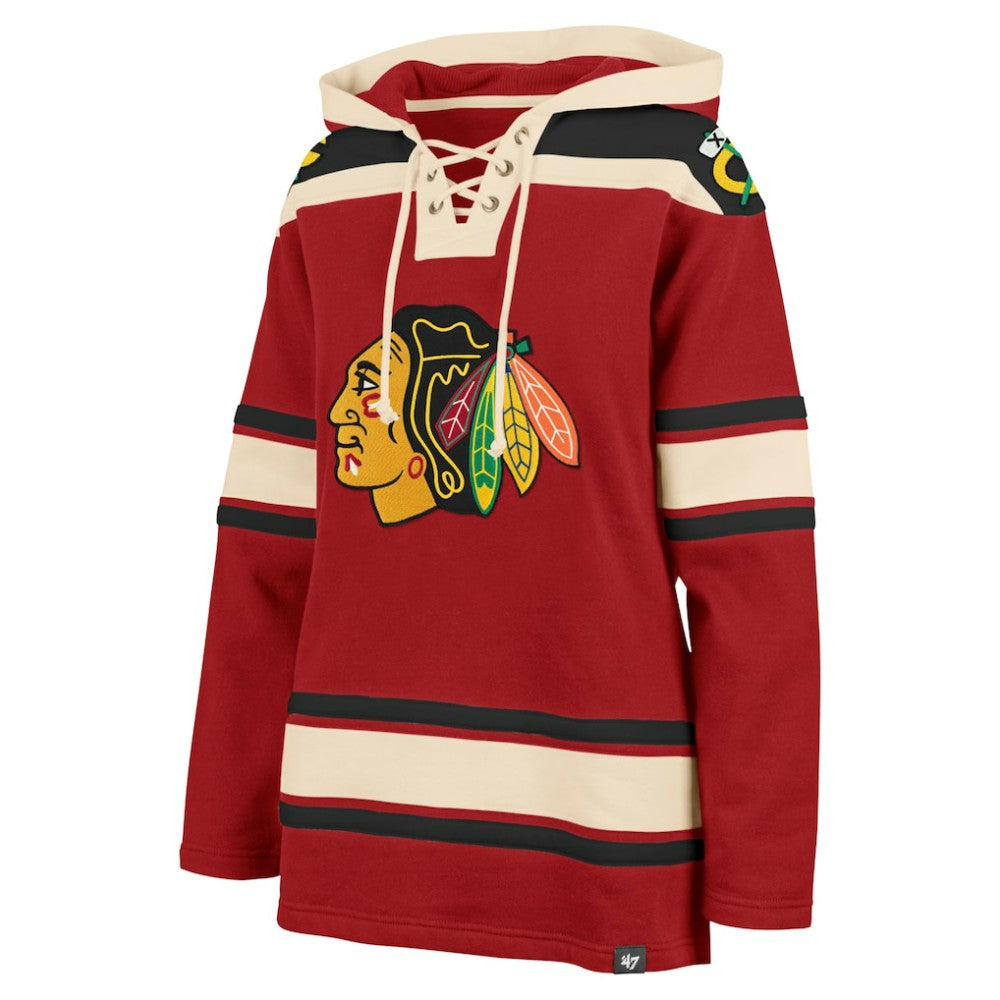 Chicago Blackhawks '47 Women's Superior Lacer Pullover Hoodie - Red - NHL