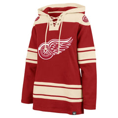 Detroit Red Wings '47 Women's Superior Lacer Pullover Hoodie - Red - NHL