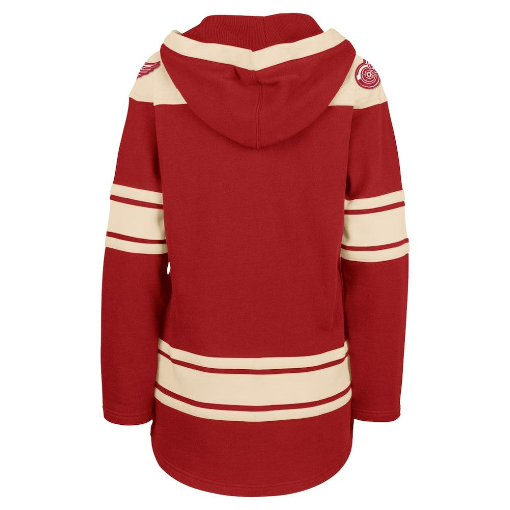 Detroit Red Wings '47 Women's Superior Lacer Pullover Hoodie - Red - NHL