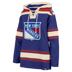 New York Rangers '47 Women's Superior Lacer Pullover Hoodie - Blue - NHL