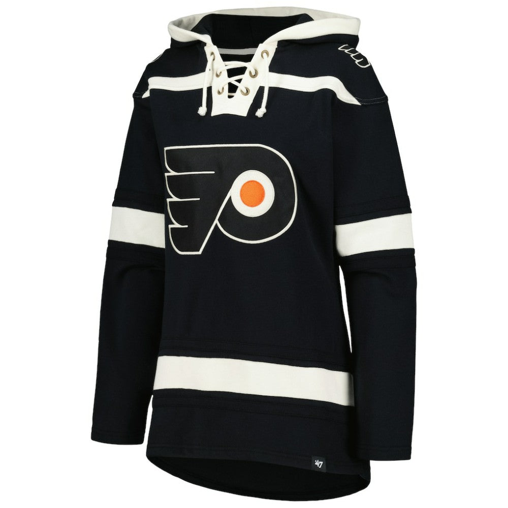 Philadelphia Flyers '47 Women's Superior Lacer Pullover Hoodie - Black - NHL