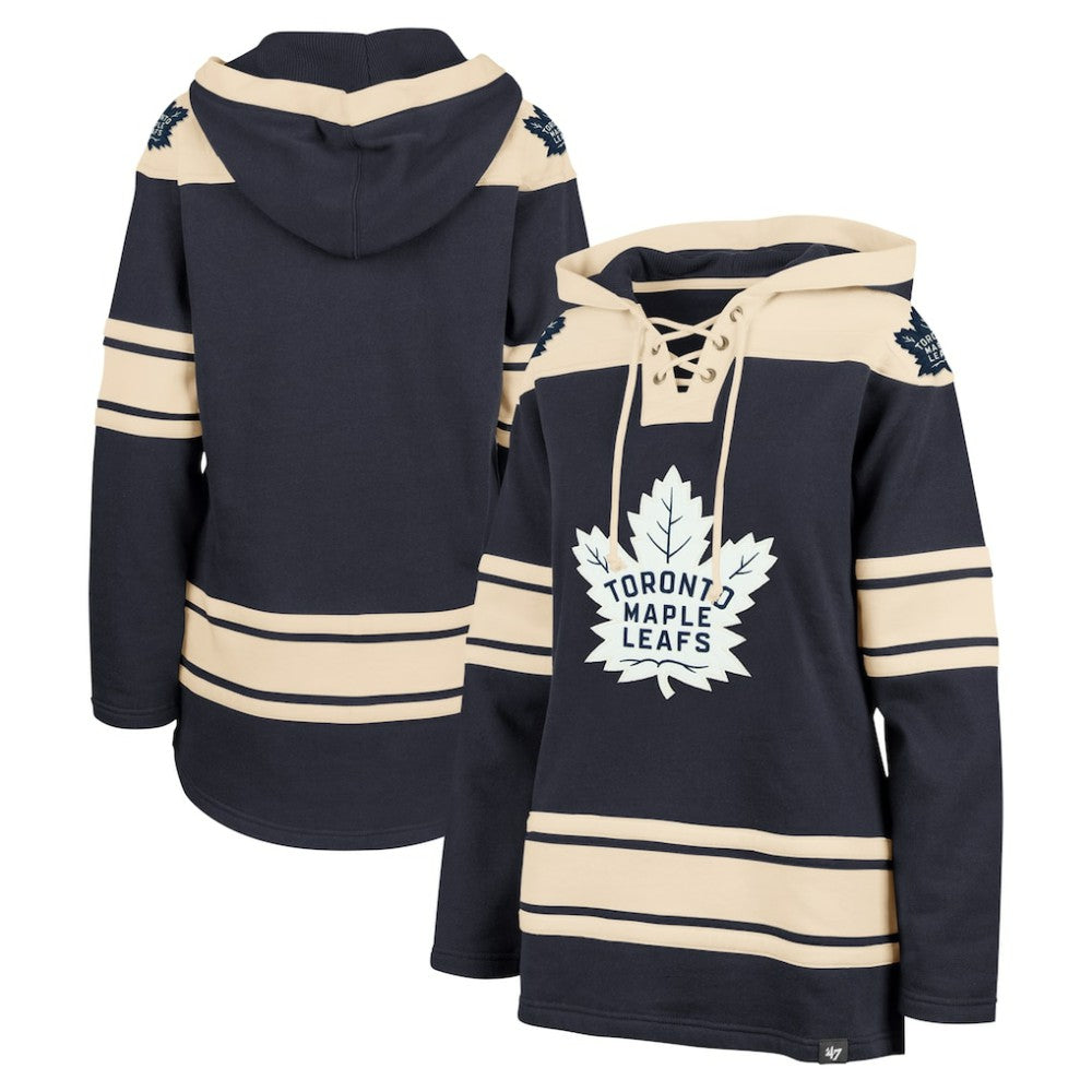 Toronto Maple Leafs '47 Women's Superior Lacer Pullover Hoodie - Navy - NHL