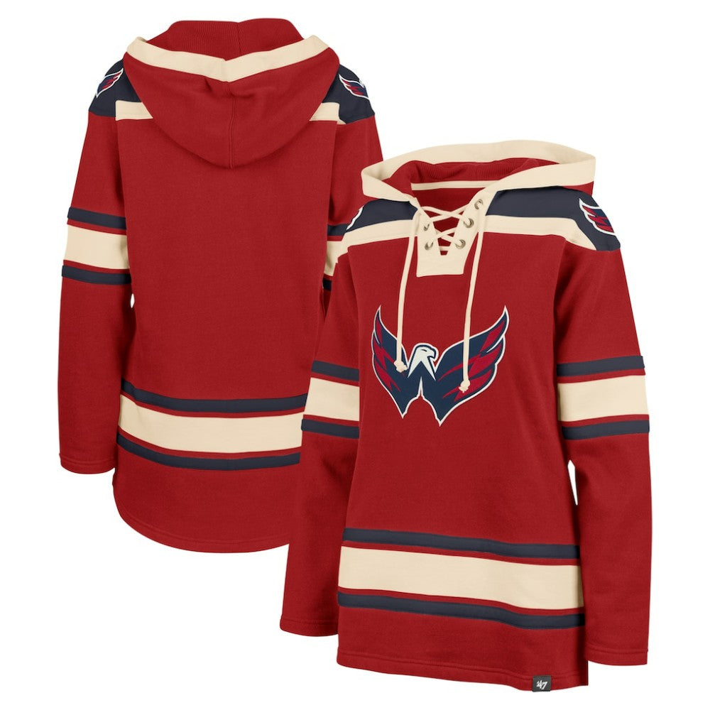 Washington Capitals '47 Women's Superior Lacer Pullover Hoodie - Red - NHL