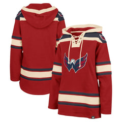 Washington Capitals '47 Women's Superior Lacer Pullover Hoodie - Red - NHL