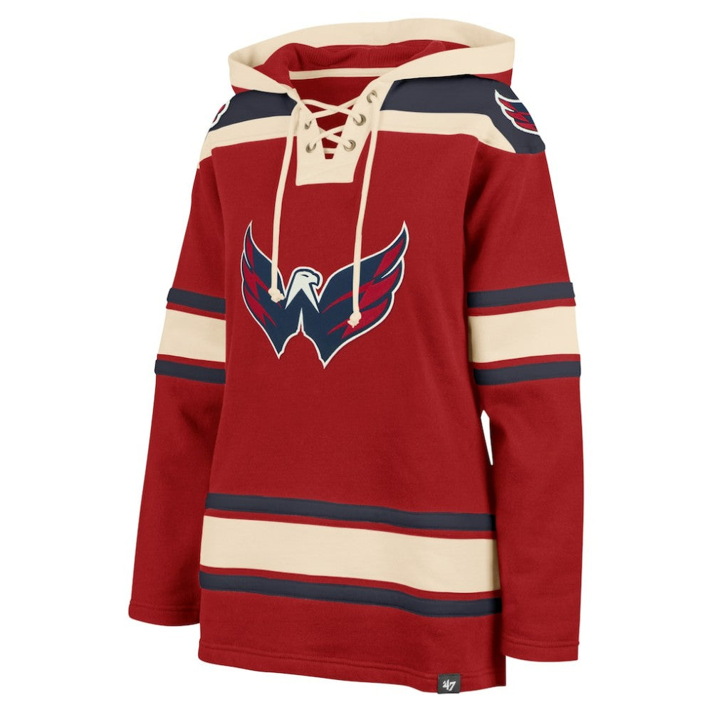 Washington Capitals '47 Women's Superior Lacer Pullover Hoodie - Red - NHL