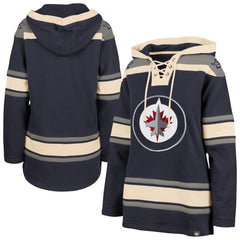 Winnipeg Jets '47 Women's Superior Lacer Pullover Hoodie - Navy - NHL