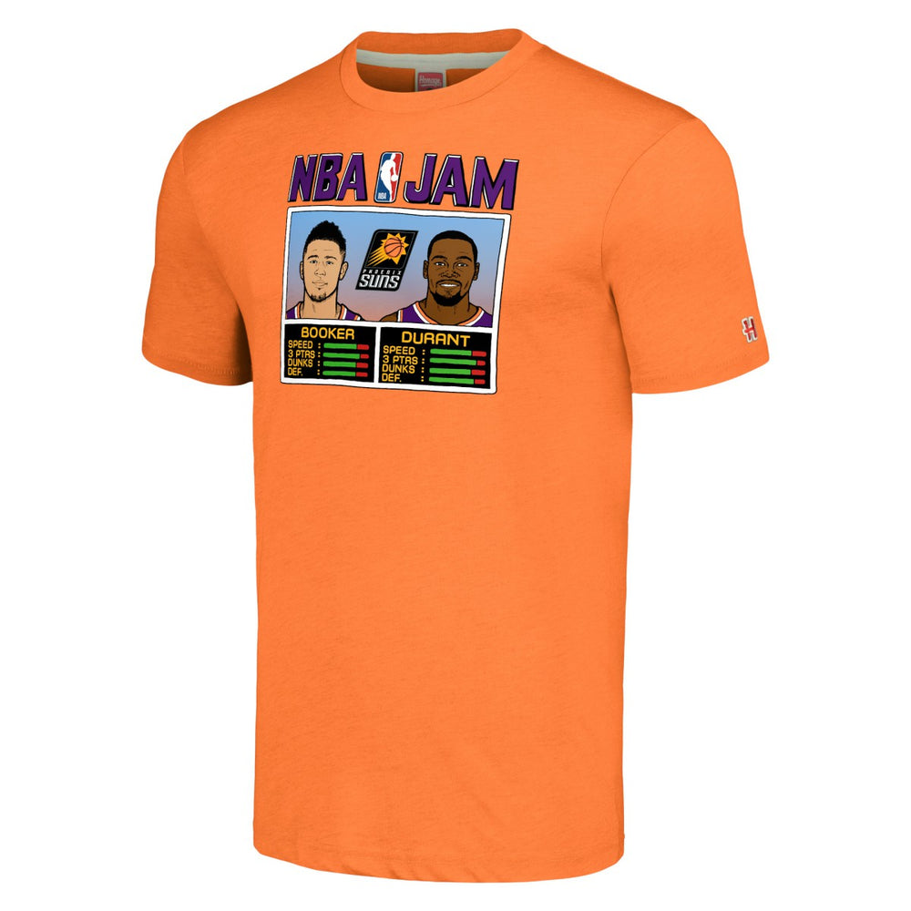 Kevin Durant & Devin Booker Phoenix Suns Homage NBA Jam Tri-Blend T-Shirt Orange - NBA