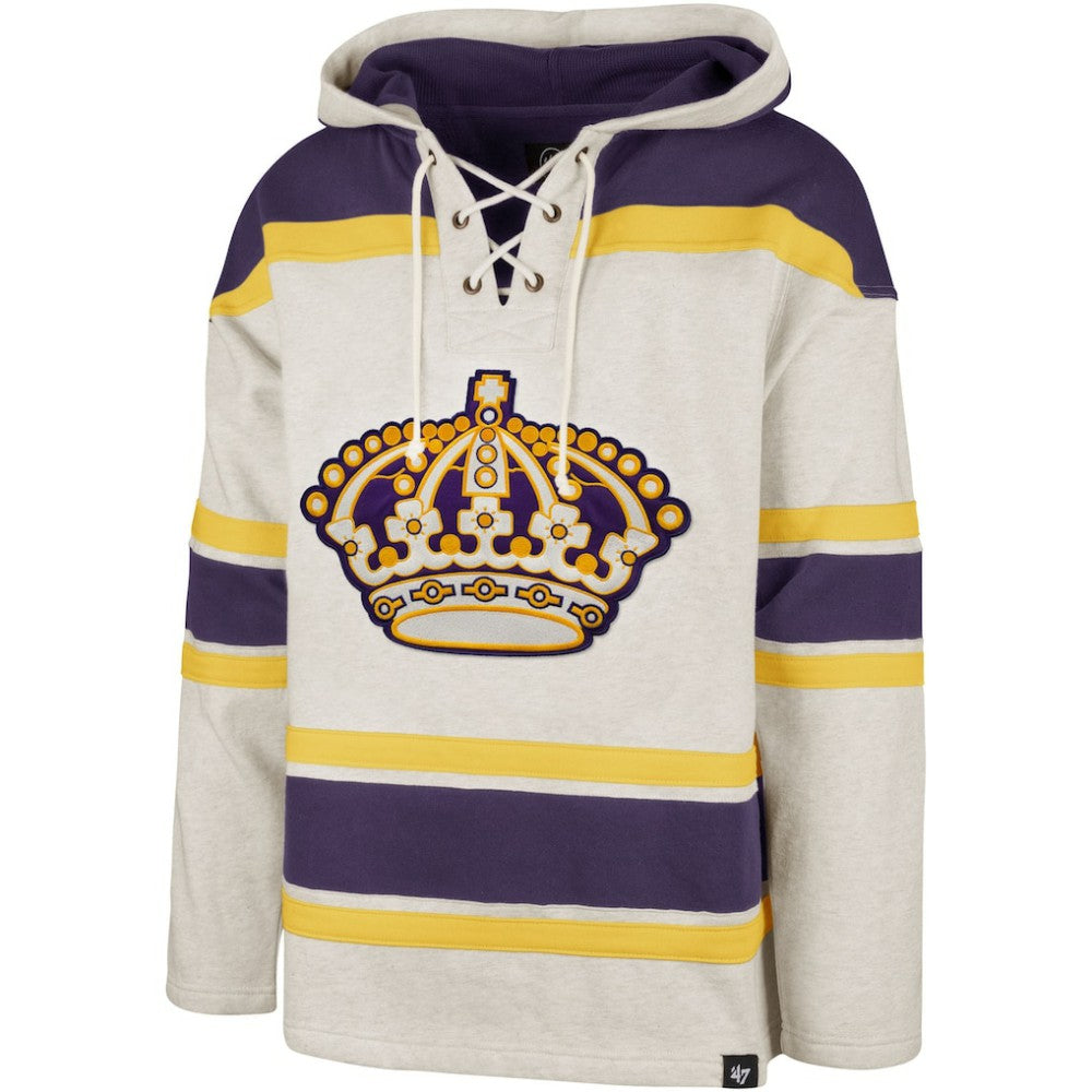 Los Angeles Kings '47 Rockaway Lacer Pullover Hoodie - Oatmeal - NHL