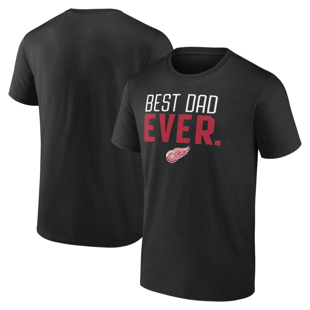 Detroit Red Wings Best Dad Ever T-Shirt - Black - NHL